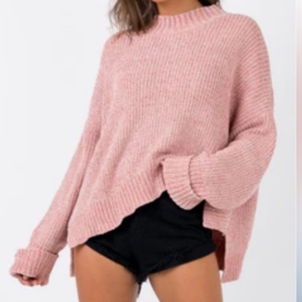 Cozy Pink Knit Sweater S/M